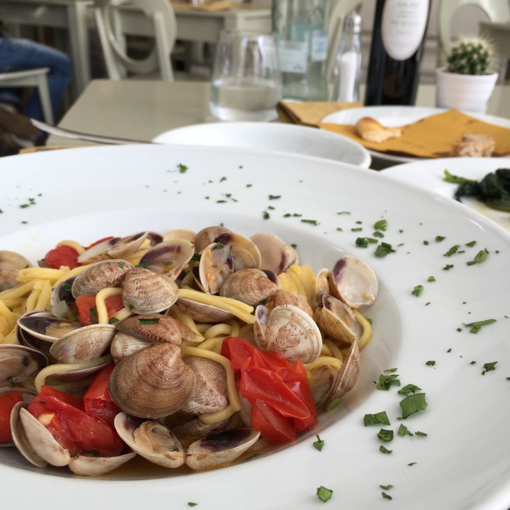 Spaghetti Vongole at Berardo Caffè, Pescara. 
